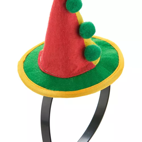 Photo du produit Serre-tête mini chapeau clown pointu adulte