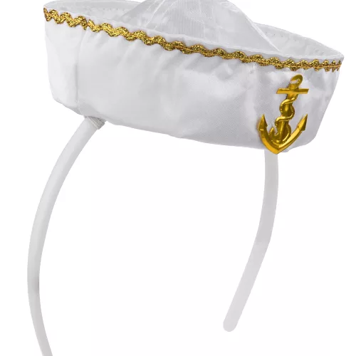 Photo du produit Serre-tête mini chapeau marin blanc femme
