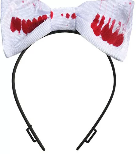 Photo du produit Serre-tête noeud avec taches de sang adulte Halloween