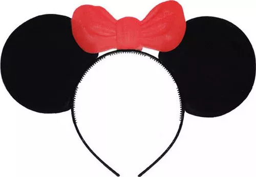 Photo du produit Serre tête oreilles de souris avec noeud rouge