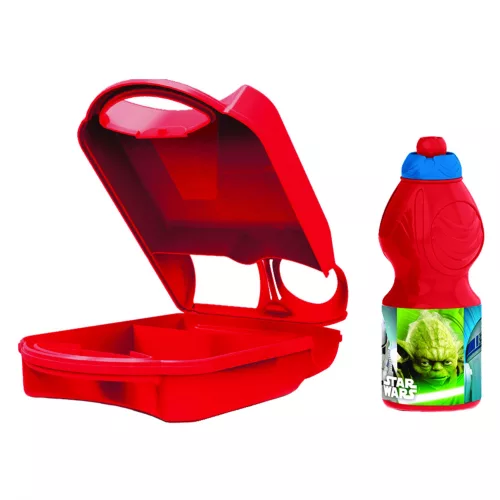 Photo du produit Set boîte à gouter et gourde en plastique Star Wars 24 x 15 cm