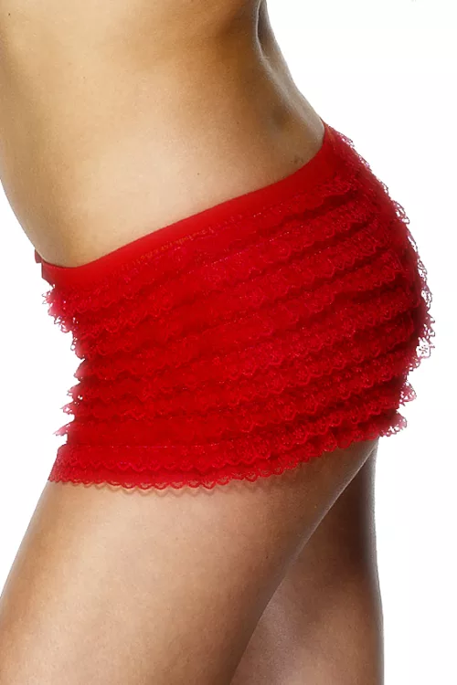 Photo du produit Shorty rouge en dentelle femme