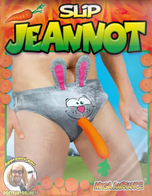 Photo du produit Slip humoristique tête de lapin