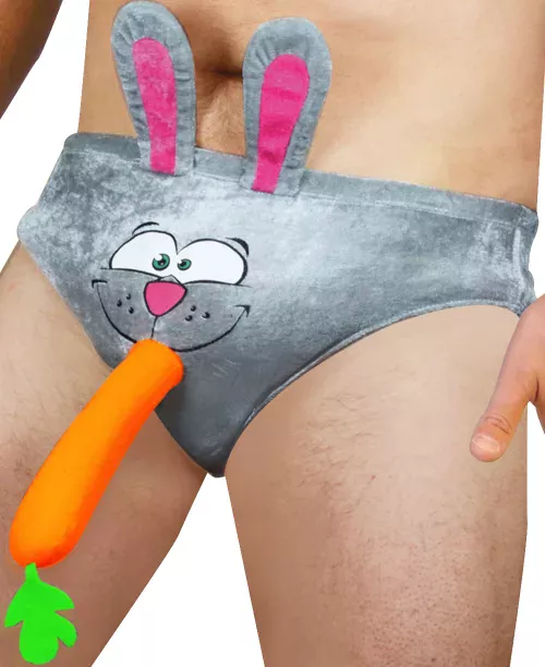 Photo du produit Slip humoristique tête de lapin