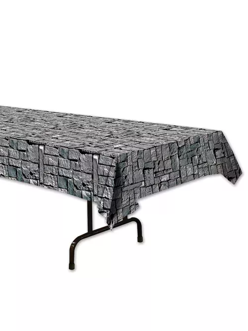 Photo du produit Nappe effet pierres grises 137 x 274 cm