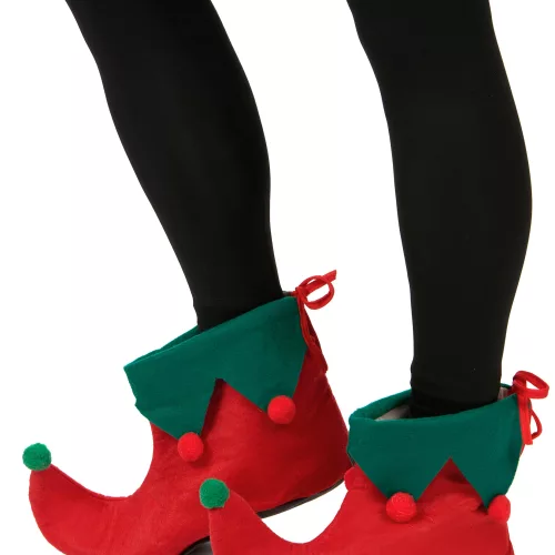 Photo du produit Sur-chaussures elfe avec pompons adulte