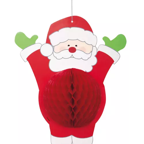 Photo du produit Suspension en papier Père Noël 35.5 cm