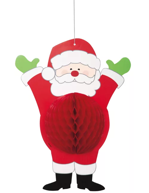 Photo du produit Suspension en papier Père Noël 35.5 cm