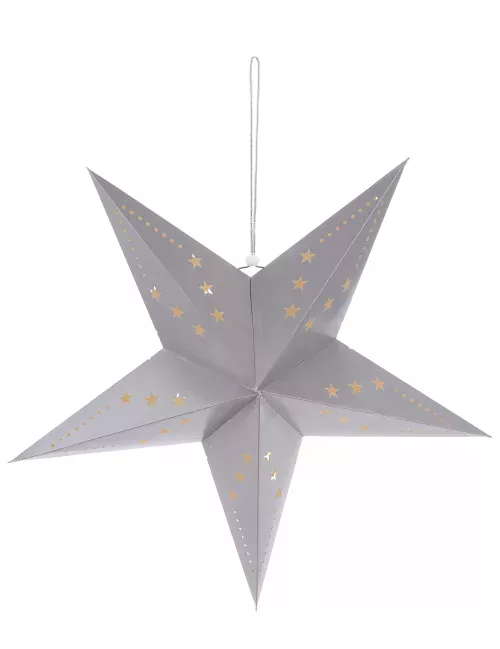 Photo du produit Lanterne étoile grise 60 cm