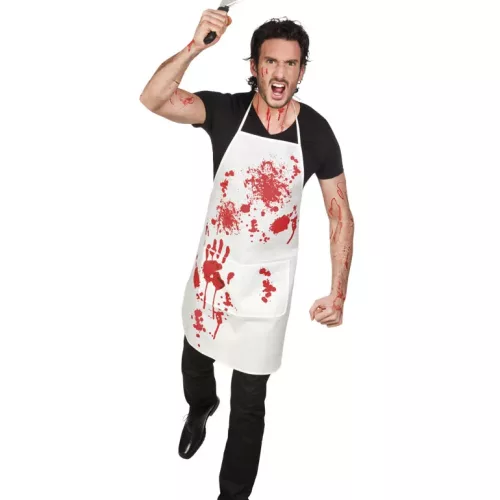 Photo du produit Tablier ensanglanté boucher adulte Halloween