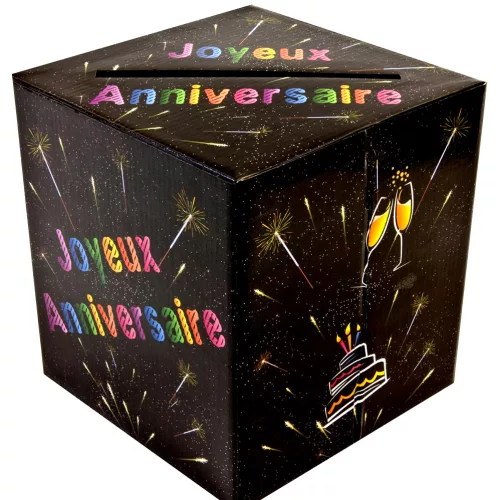Photo du produit Tirelire urne joyeux anniversaire chic 20 x 23 cm