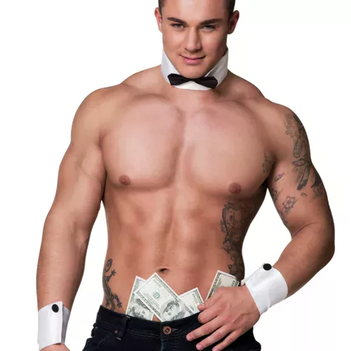 Photo du produit Tour de cou et manchettes strip teaser sexy homme