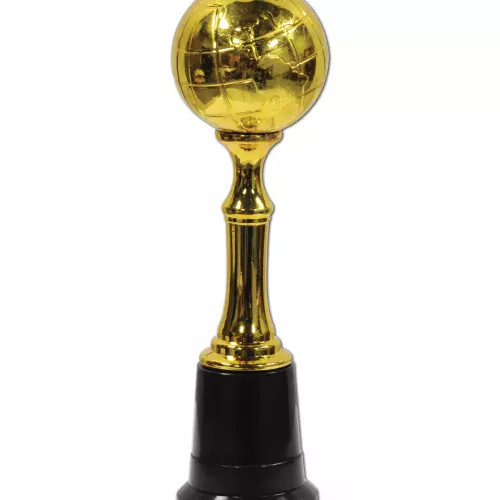 Photo du produit Trophée en plastique Globe doré 21 cm