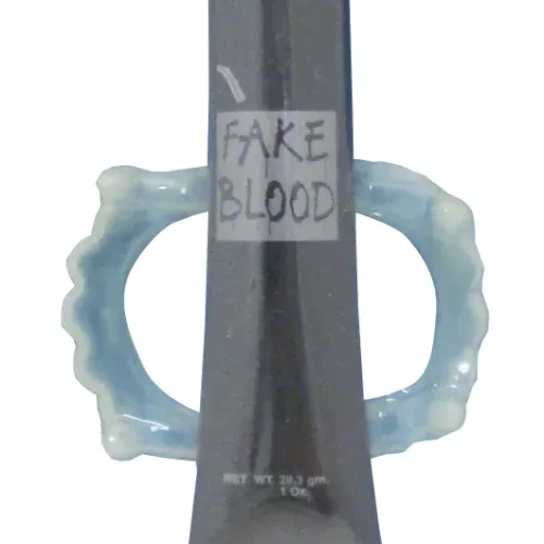 Photo du produit Tube sang avec dentier Halloween