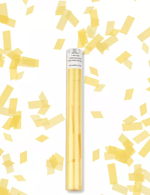 Photo du produit Canon à confettis rectangle jaune
