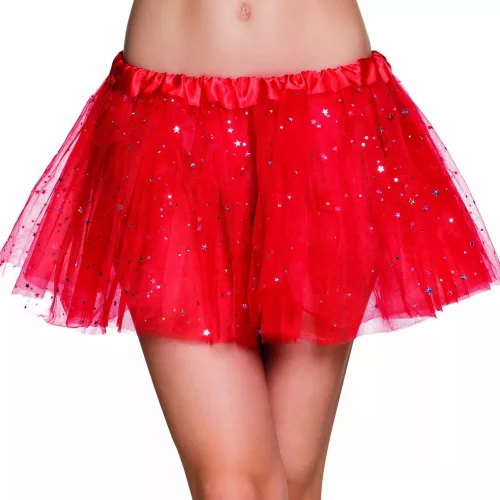 Photo du produit Tutu rouge étoile scintillante femme