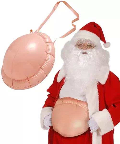 Photo du produit Ventre gonflable de bossu femme enceinte Père Noël adulte