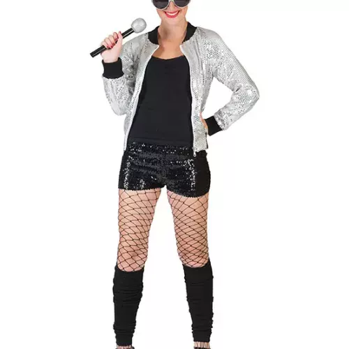 Photo du produit Veste à paillettes argent femme