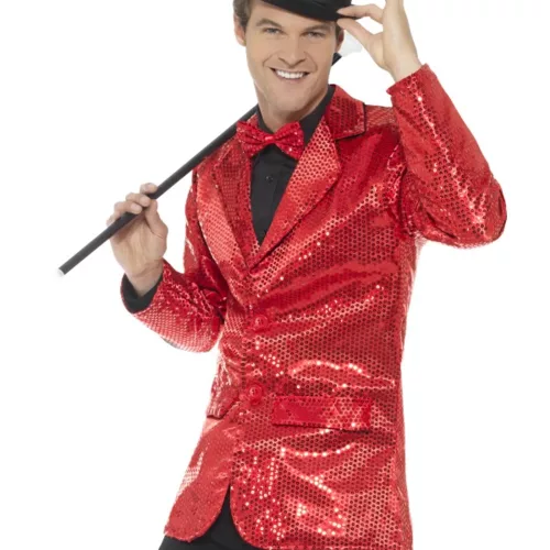 Photo du produit Veste disco rouge à sequins luxe homme