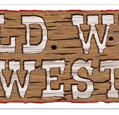 Photo du produit Bannière en plastique Wild Wild West 1,5 m x 53,3 cm