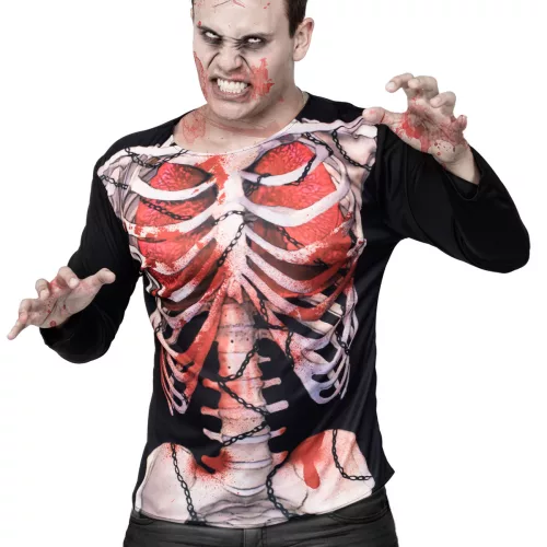 Photo du produit T-shirt zombie squelette Halloween