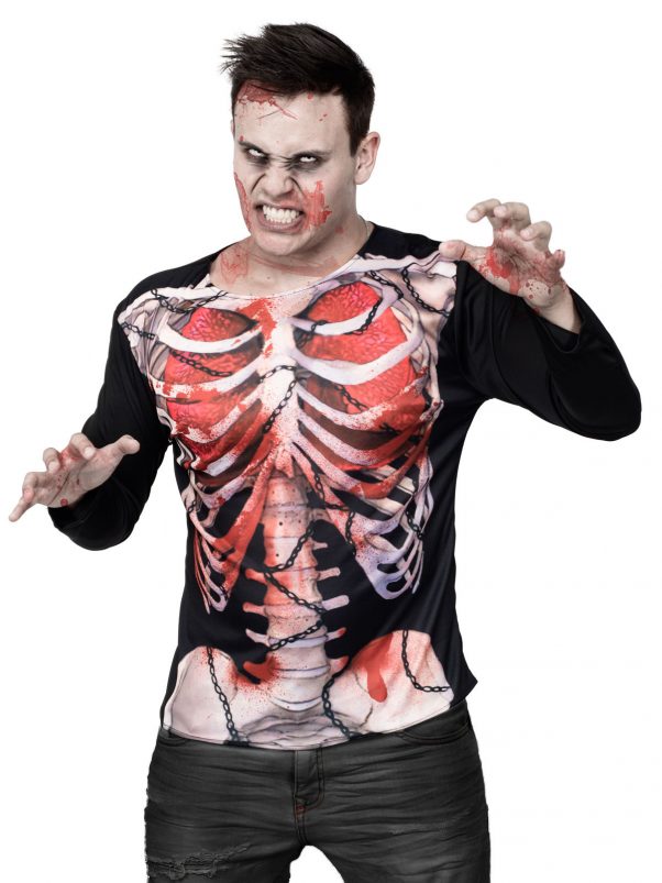 Photo du produit T-shirt zombie squelette Halloween