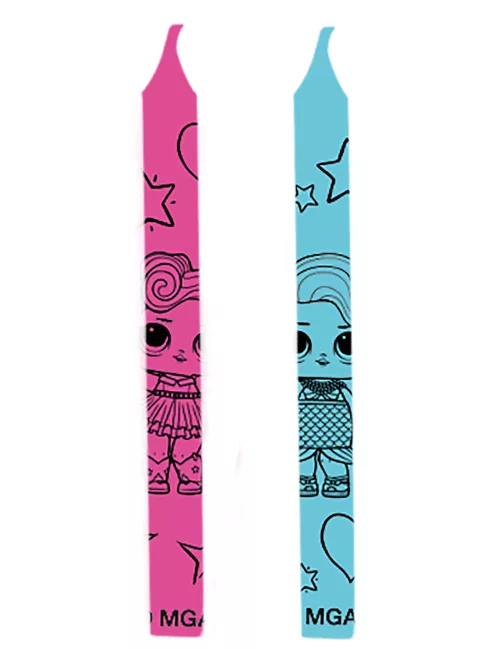 Photo du produit 12 Bougies anniversaire avec supports LOL 6 cm