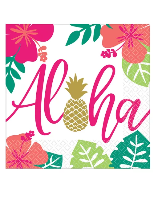 Photo du produit 16 Serviettes en papier Aloha chic 33 x 33 cm