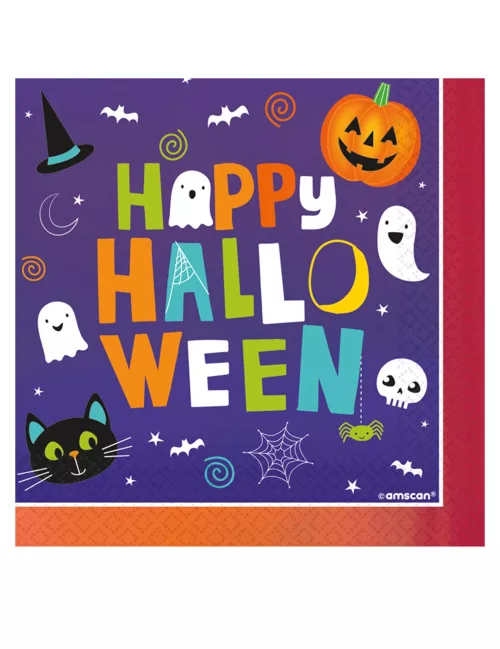 Photo du produit 16 Serviettes en papier Halloween Friends 33x33 cm