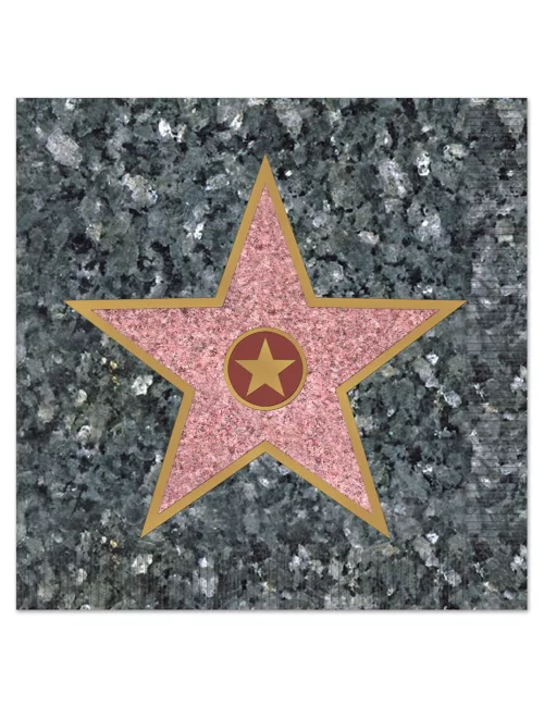 Photo du produit 16 Serviettes en papier Hollywood grises 33 x 33 cm