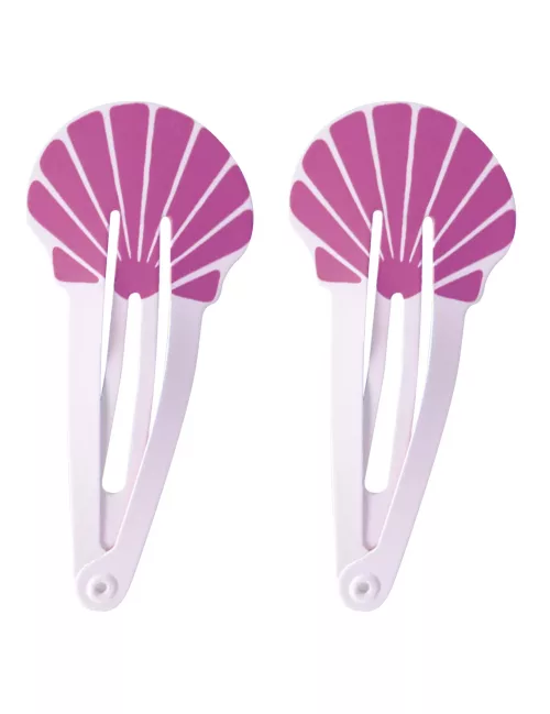 Photo du produit 2 Barettes Coquillages roses 5,5 cm