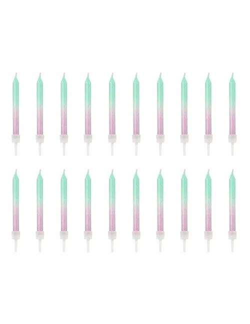 Photo du produit 20 Bougies d'anniversaire iridescentes 6 cm