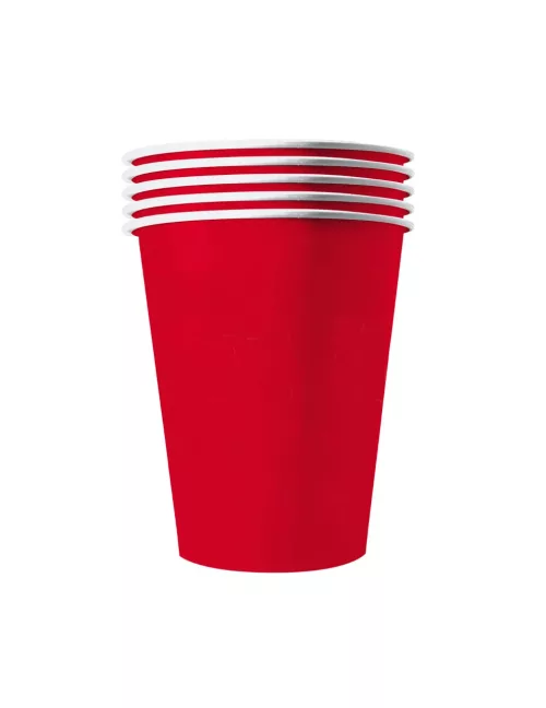 Photo du produit 20 Gobelets américains carton recyclable rouges 25 cl