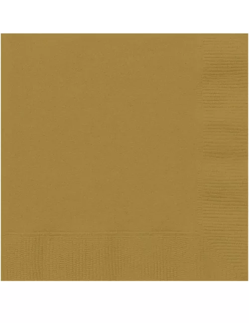 Photo du produit 20 Petites serviettes en papier dorées 25 x 25 cm
