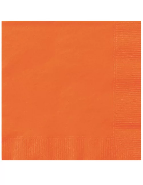 Photo du produit 20 Petites serviettes en papier oranges 25 x 25 cm