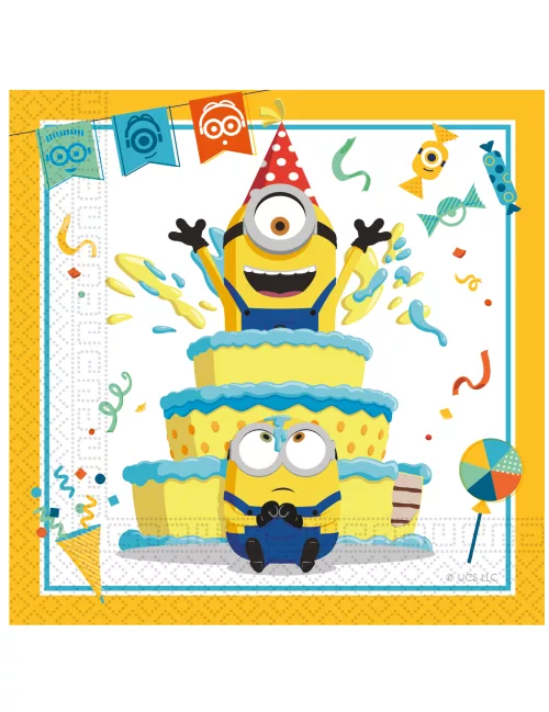 Photo du produit 20 Serviettes en papier Minions 33 x 33 cm