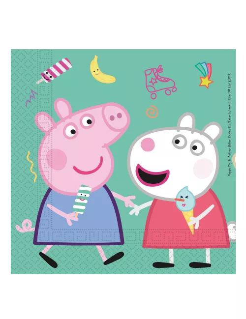 Photo du produit 20 Serviettes en papier Peppa Pig 33 x 33cm