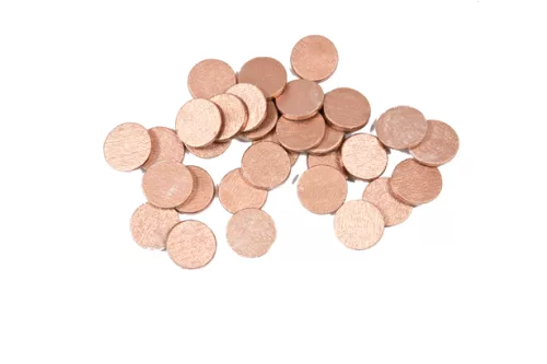Photo du produit 24 Confettis de table ronds rose gold 1,2 cm