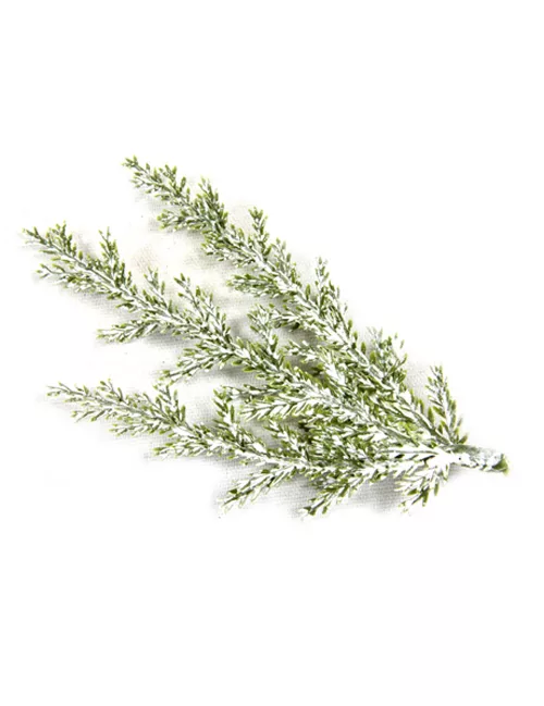 Photo du produit 3 Branches de cyprès artificielles enneigées 10 cm