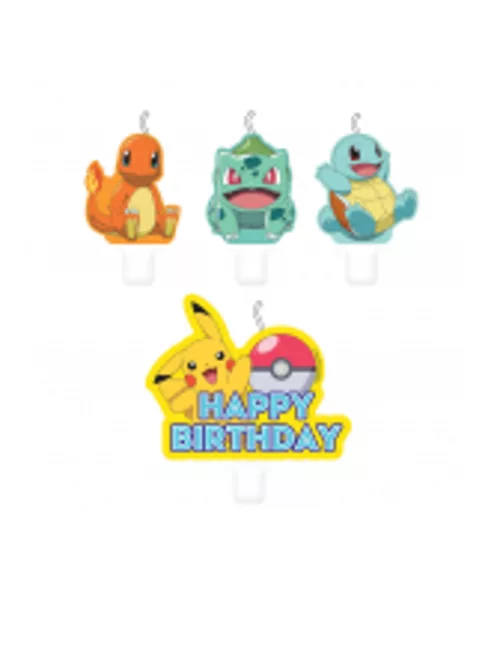 Photo du produit 4 Bougies anniversaire Pokémon