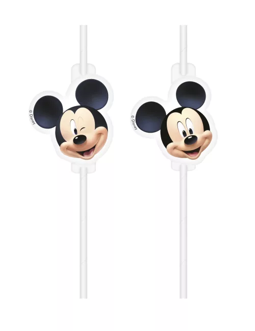 Photo du produit 4 Pailles médaillon en plastique Mickey