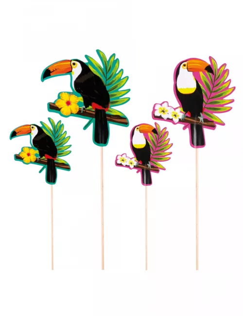 Photo du produit 4 Pics en bois toucan 25 - 17,5 cm