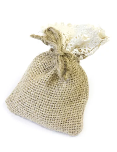 Photo du produit 4 Sacs en jute et dentelle 8 x 10 cm
