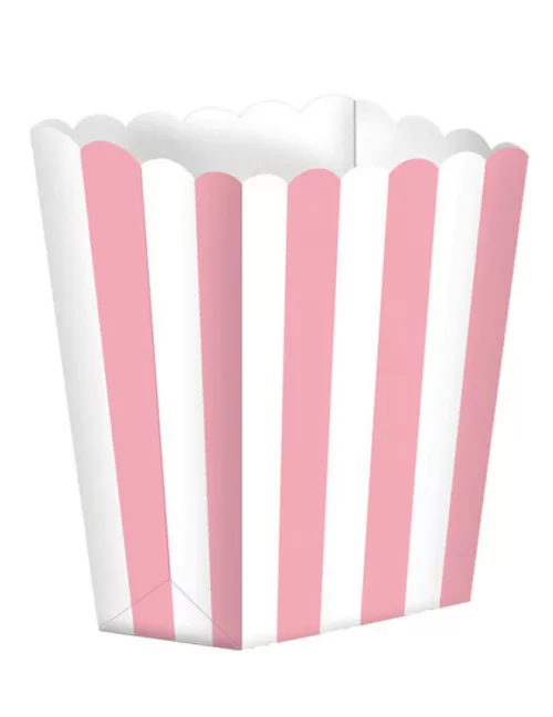 Photo du produit 5 Boîtes à popcorn en carton rose et blanc 6,3 x 13,5 cm