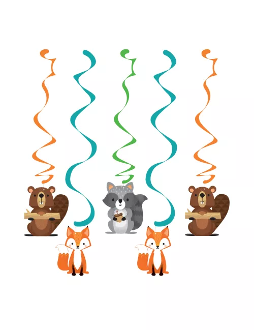 Photo du produit 5 Suspensions en spirales animaux de la forêt 76 et 99 cm
