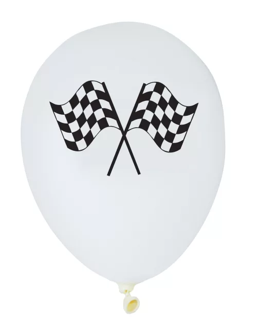 Photo du produit 6 Ballons en latex Racing blancs 30 cm