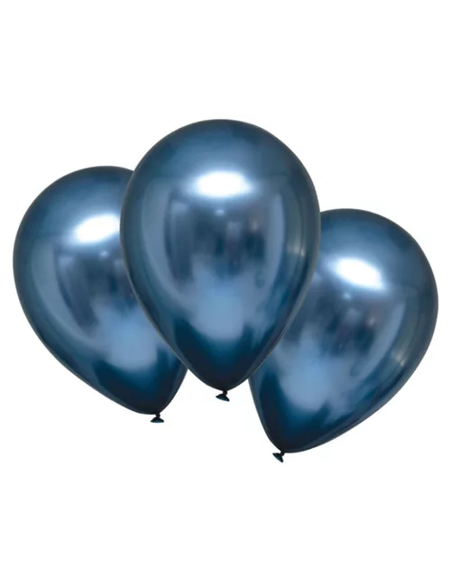 Photo du produit 6 Ballons en latex bleu marine satinés 28 cm