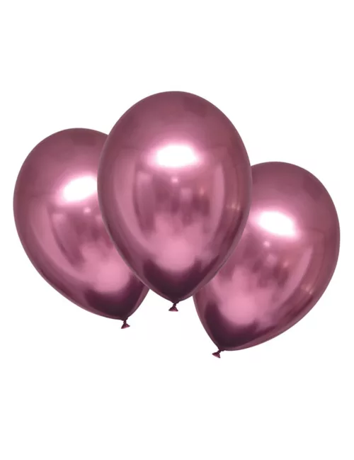 Photo du produit 6 Ballons en latex roses satinés 28 cm