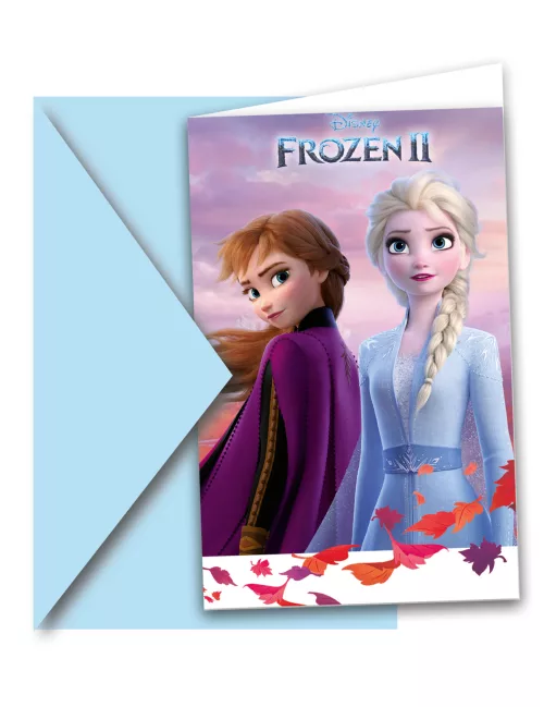 Photo du produit 6 Cartons d'invitations et enveloppes La Reine des Neiges 2