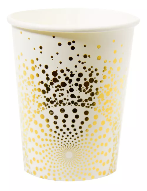 Photo du produit 6 Gobelets dorés luxe 250 ml